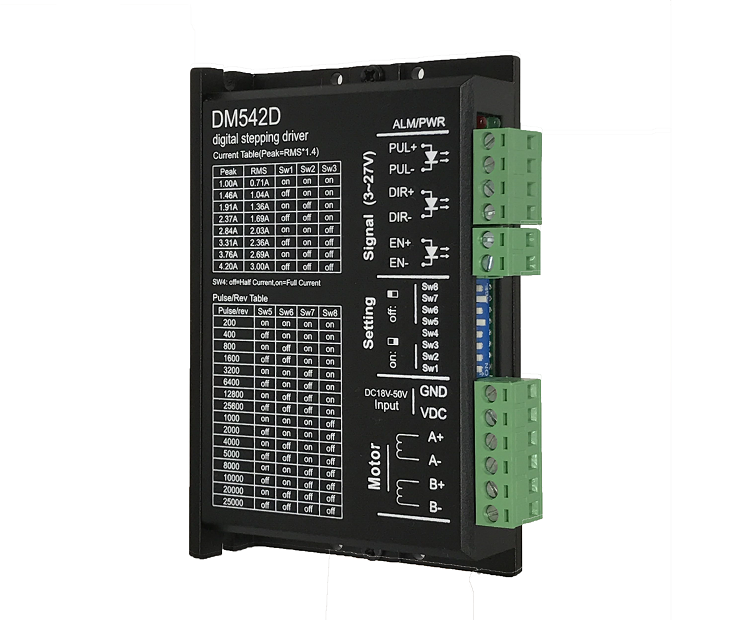 低壓兩相步進(jìn)電機(jī)驅(qū)動(dòng)器DM542D